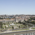 fotografia da vista aérea sobre a praça do império e o mosteiro dos jerónimos